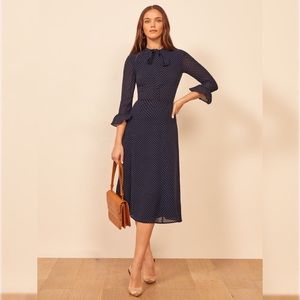 Brand New Reformation Castel Polka Dot Dress